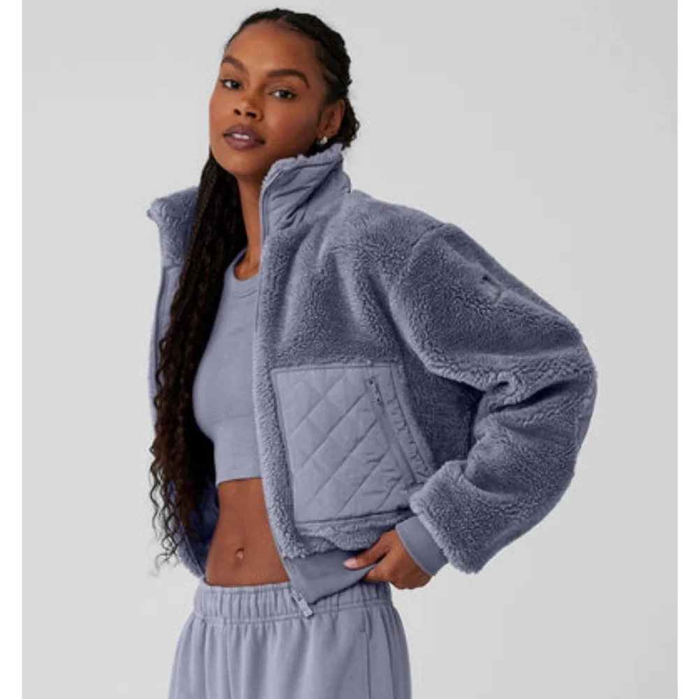 ALO Yoga | Jackets & Coats | Alo Sherpa Edge Bomber | Poshmark